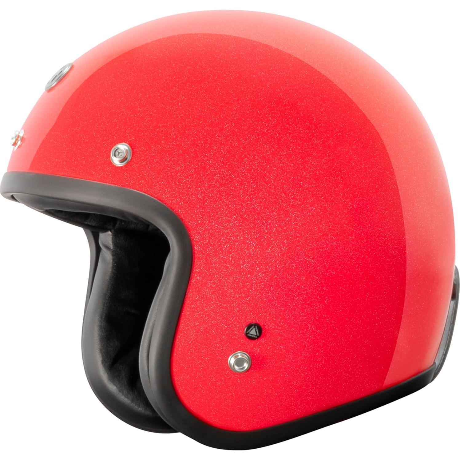Casco Abierto TORC T50 Del Mar Rojo Metálico X-Grande
