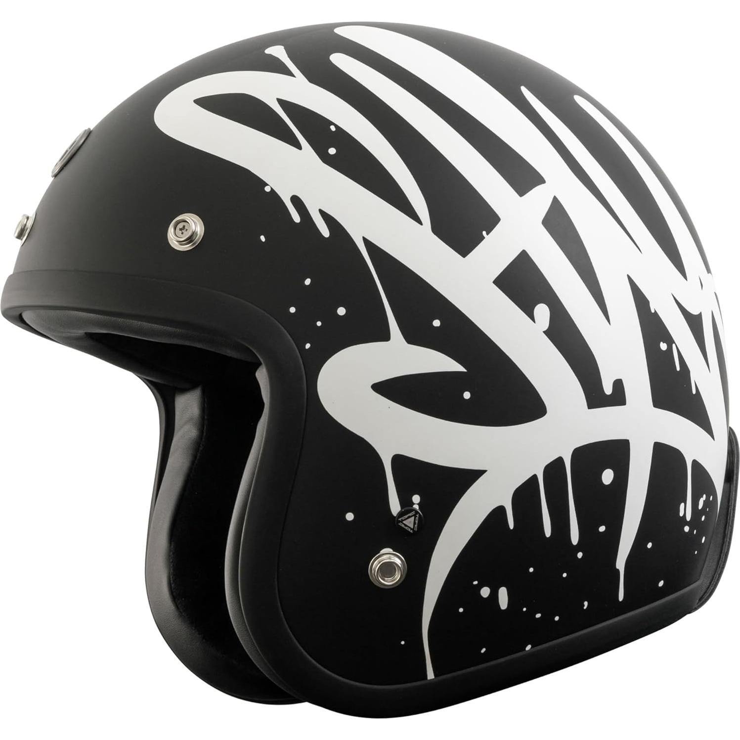 Casco Abierto TORC T50 Del Mar Negro Mate X-Grande