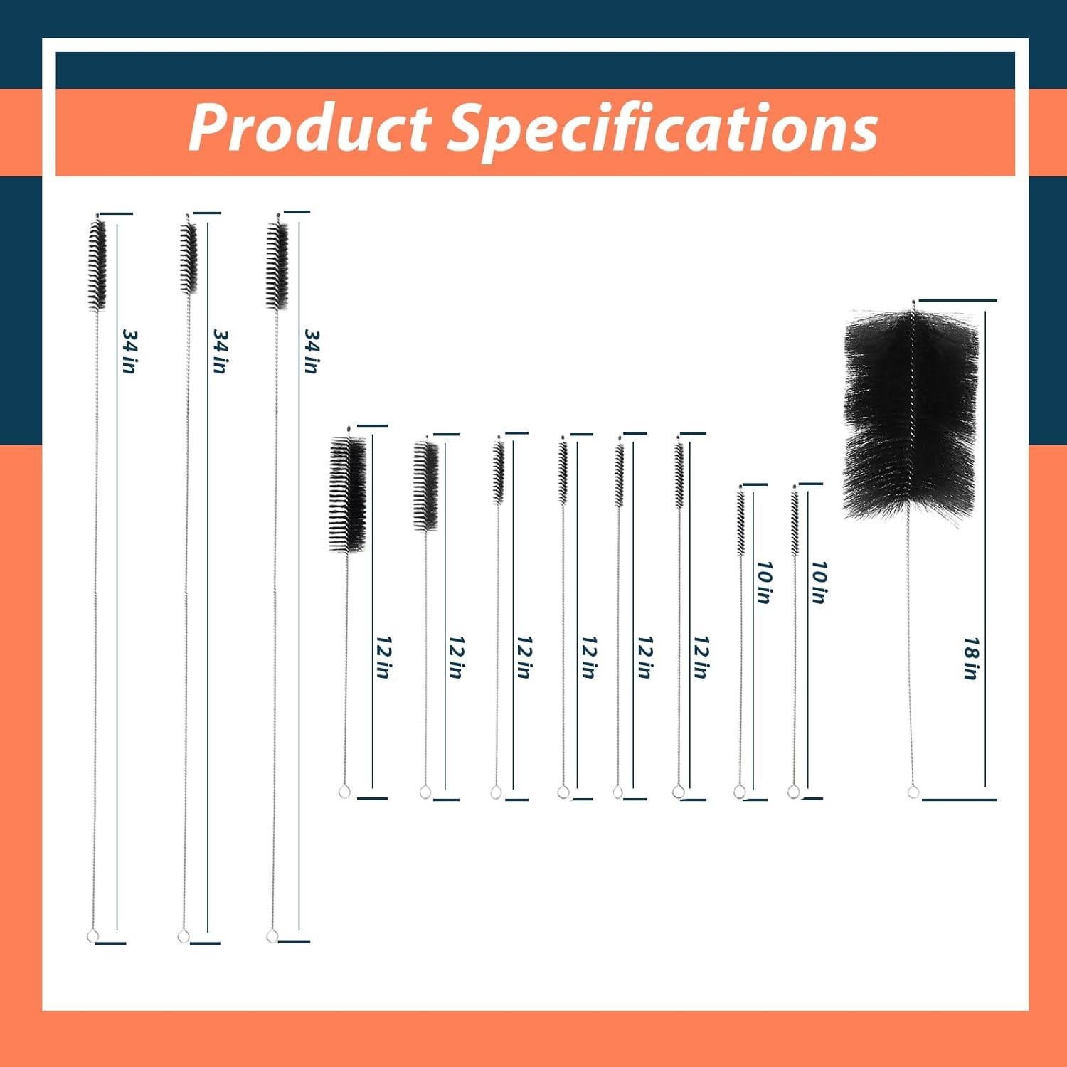 Kit de Cepillos de Limpieza para Automóviles Lisnhlin 12Pcs