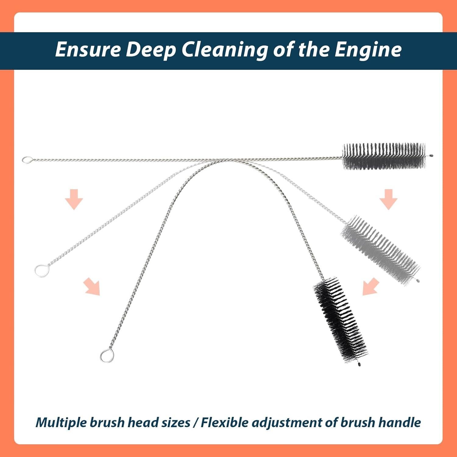 Kit de Cepillos de Limpieza para Automóviles Lisnhlin 12Pcs