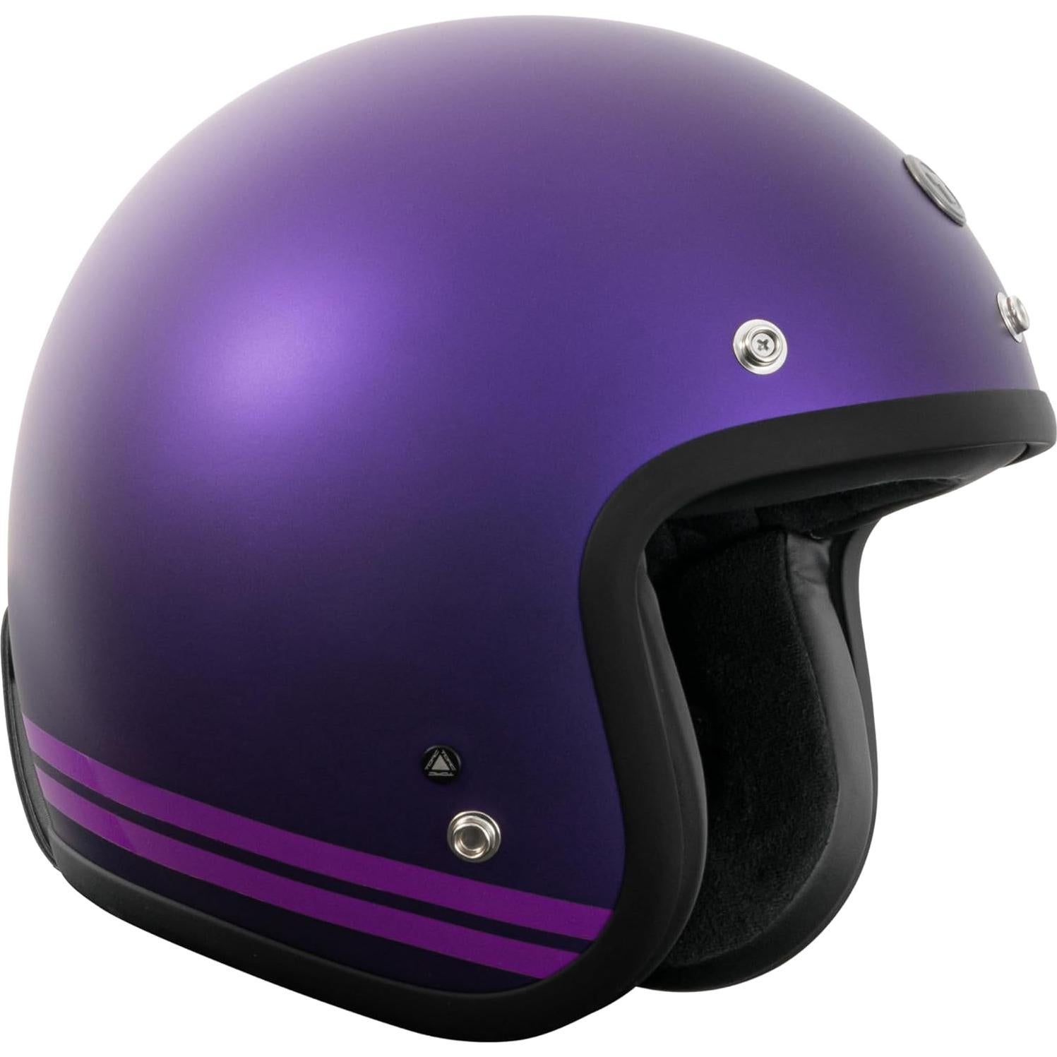 Casco Abierto TORC T50 Del Mar X-Grande Púrpura Iridiscente
