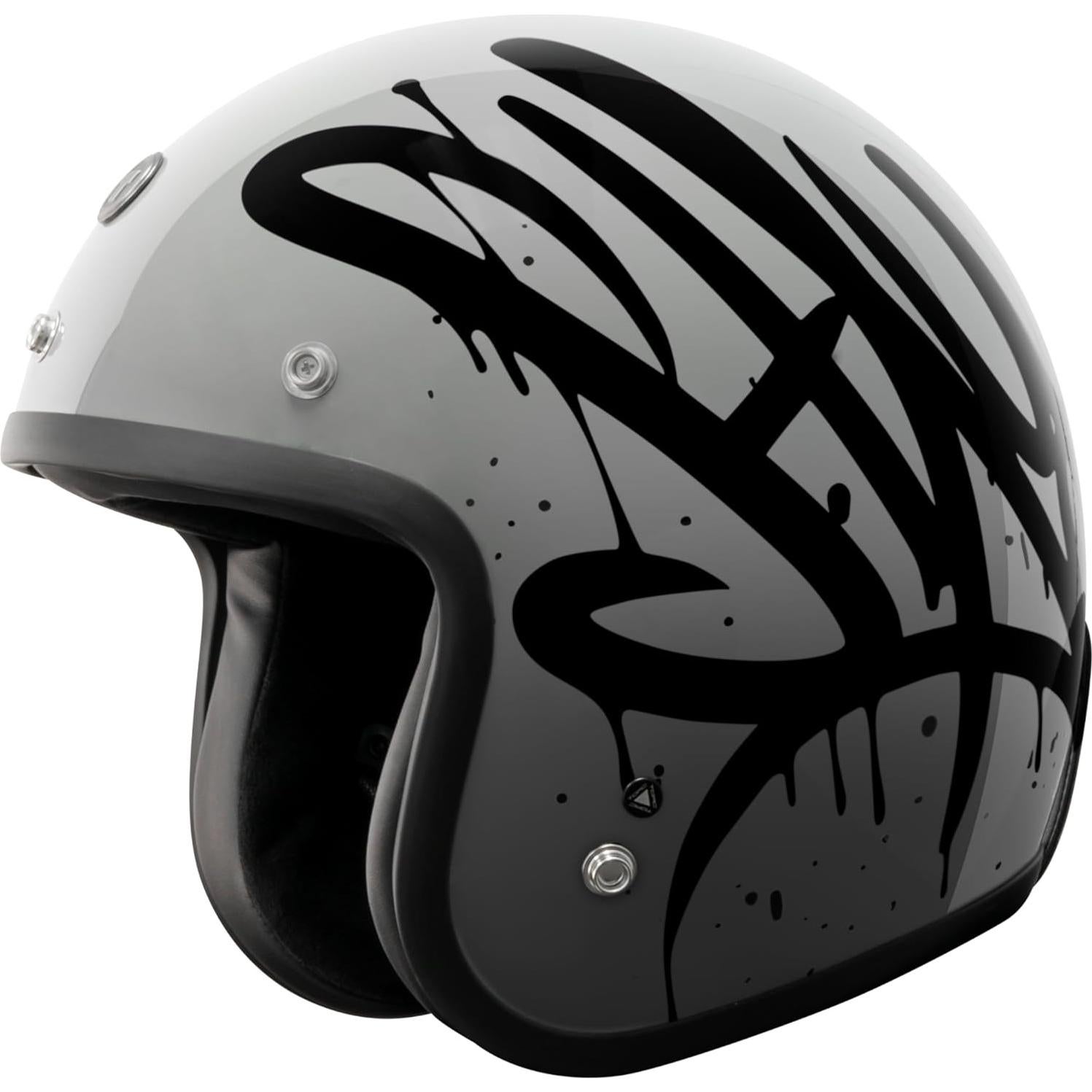Casco Abierto TORC T50 Del Mar Gris Brillante 3/4