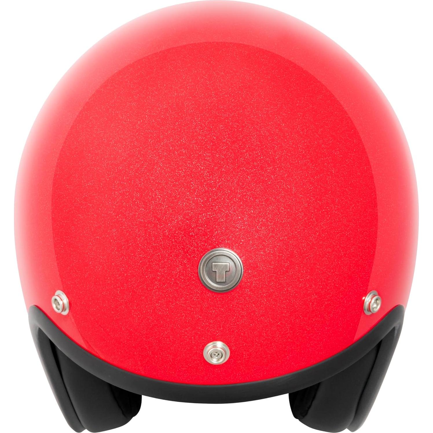 Casco Abierto TORC T50 Del Mar Rojo Metálico XX-Grande