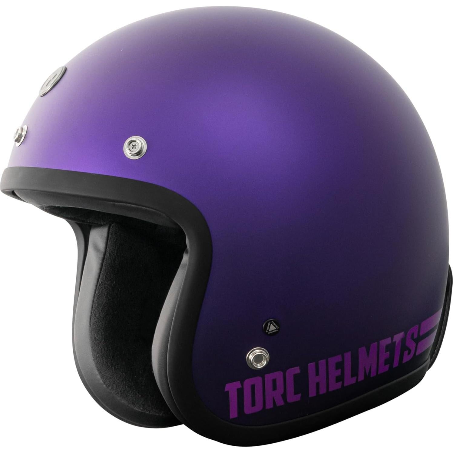 Casco Abierto TORC T50 Del Mar 3/4 Unisex Púrpura