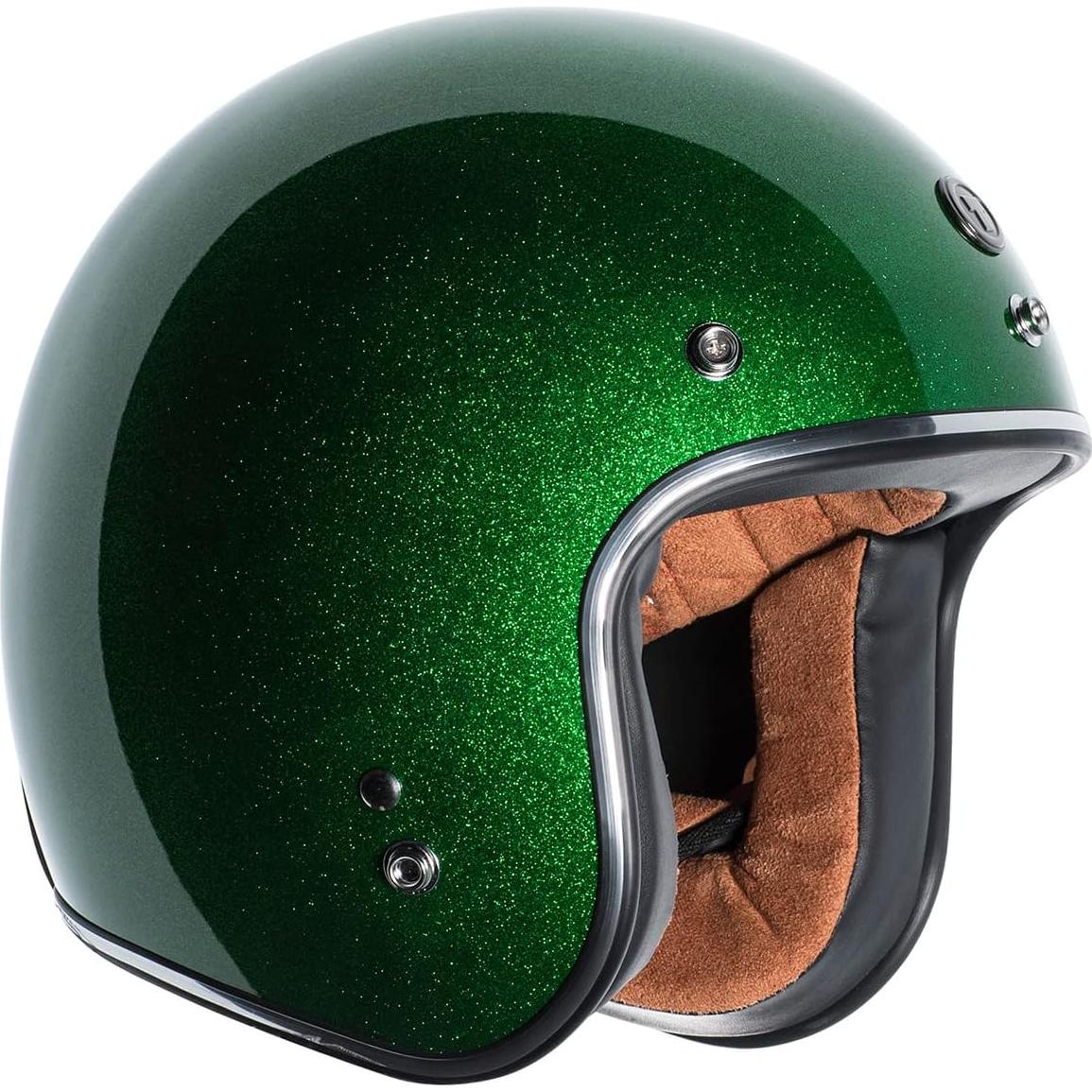 Casco Abierto TORC T50 Verde Limecycle 3/4 Motocicleta