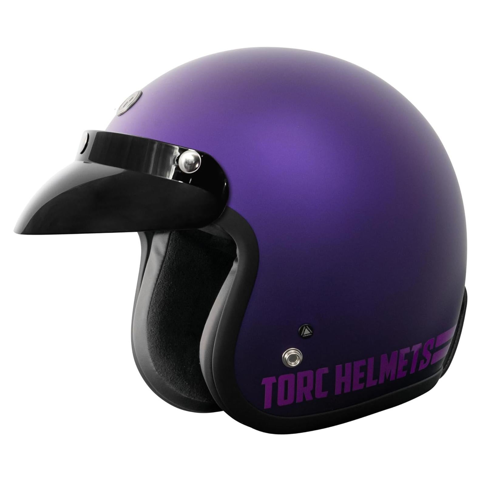 Casco TORC T50 Abierto 3/4 Motocicleta Púrpura Iridiscente