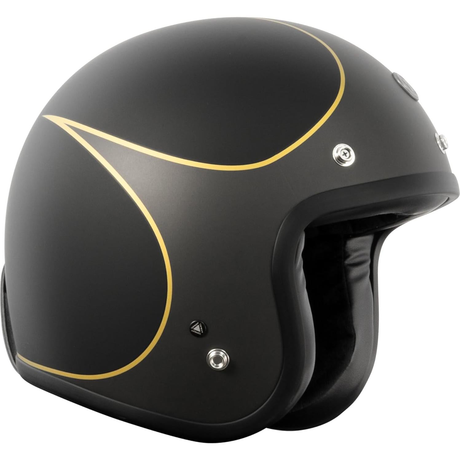 Casco Abierto TORC T50 Del Mar Negro Mate X-Pequeño