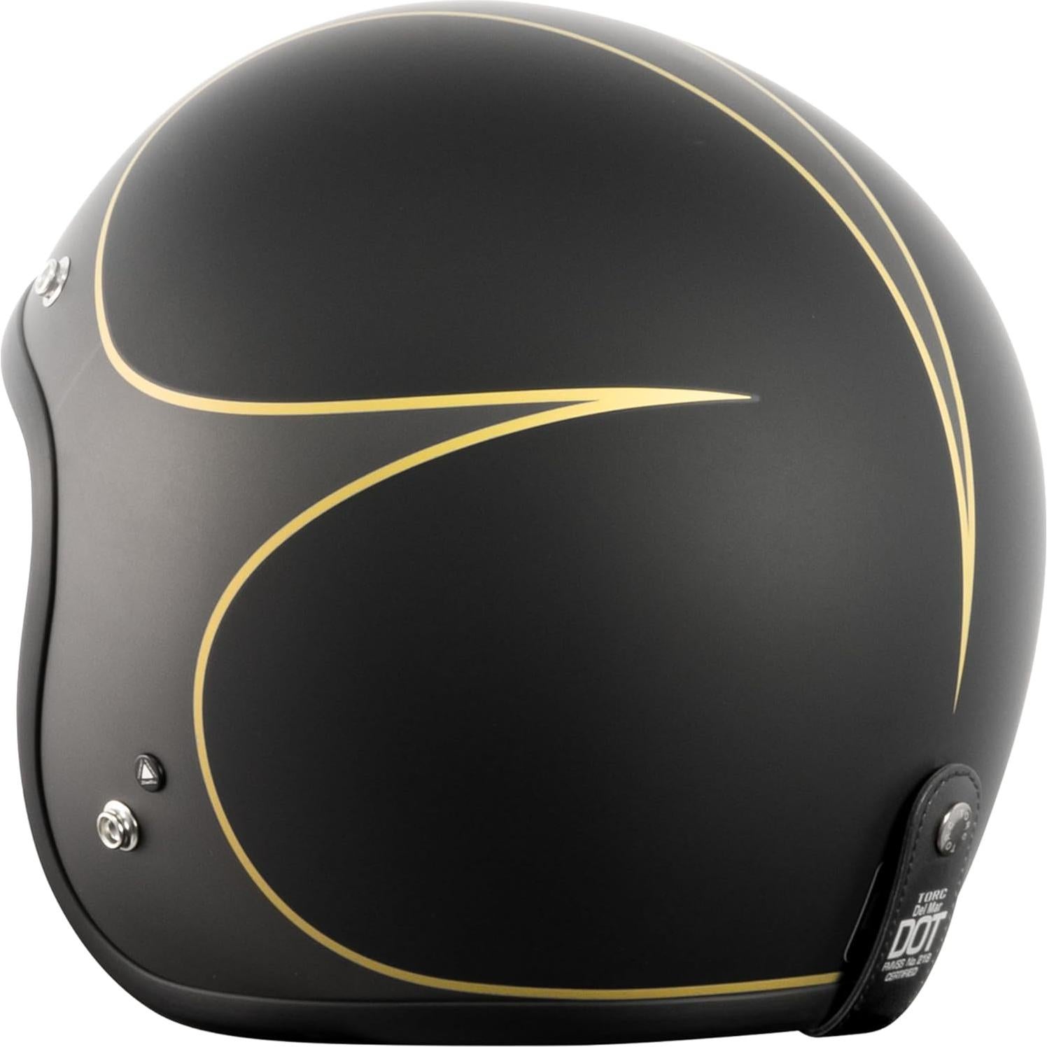 Casco TORC T50C Negro Mate Hardy Abierto 3/4 para Moto