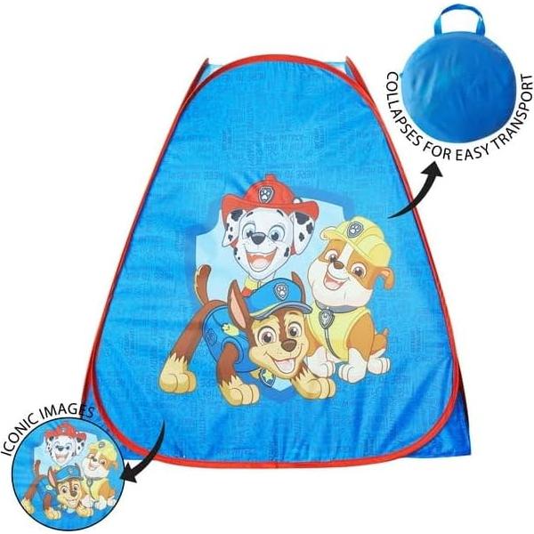 Conjunto de Dormir Paw Patrol 3 Piezas con Tienda y Linterna