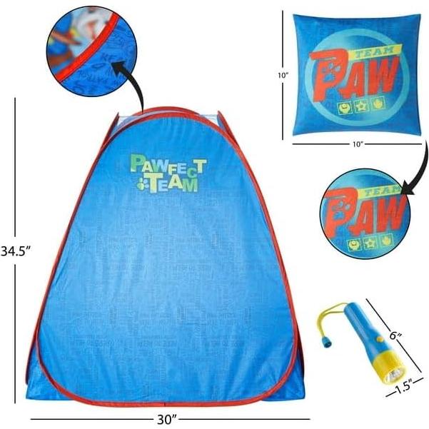 Conjunto de Dormir Paw Patrol 3 Piezas con Tienda y Linterna