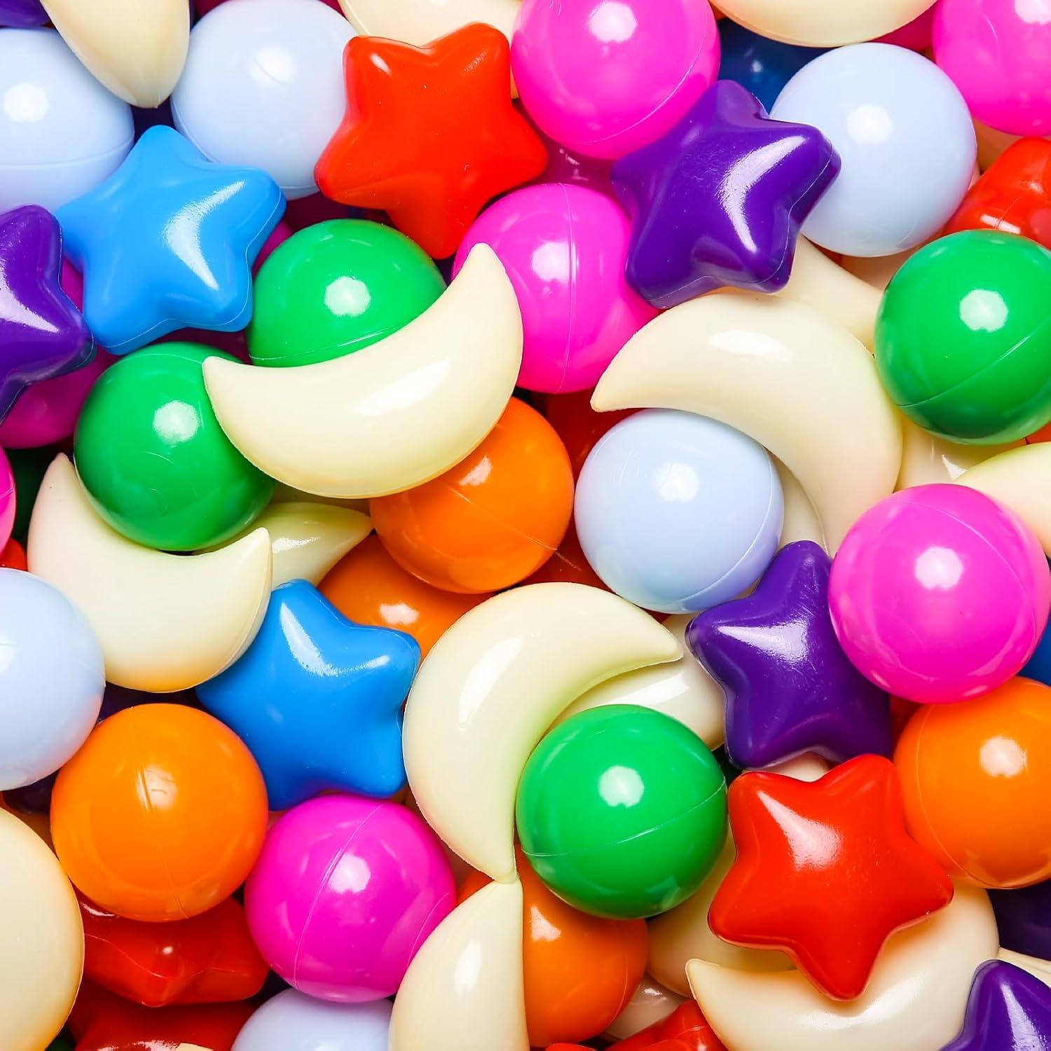 Bolas de Piscina GOGOSO 100PCS Formas Estrellas y Luna