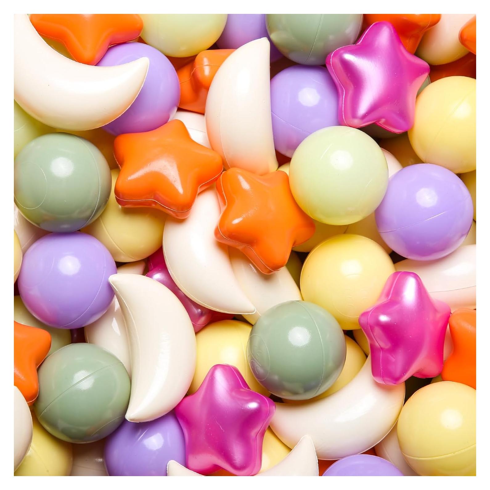 Bolas de Piscina GOGOSO 100pcs Estrellas y Lunas Colores