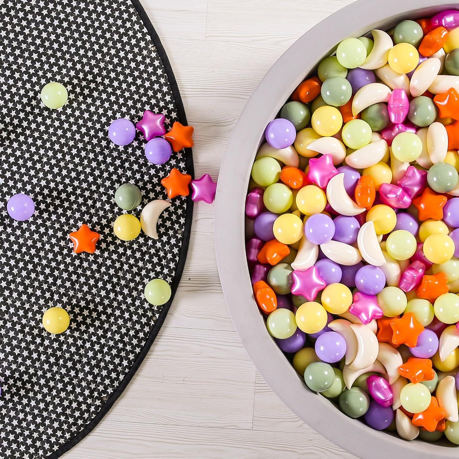 Bolas de Piscina GOGOSO 100pcs Estrellas y Lunas Colores