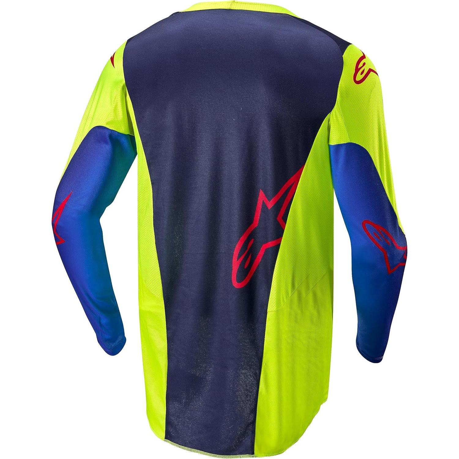 Jersey Racer Alpinestars Amarillo Fluo Azul Grande