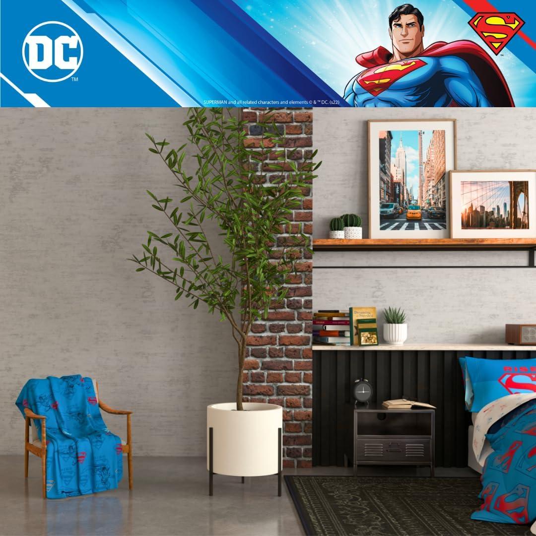 Manta Superman Franco 116x152 cm Suave y Acogedora