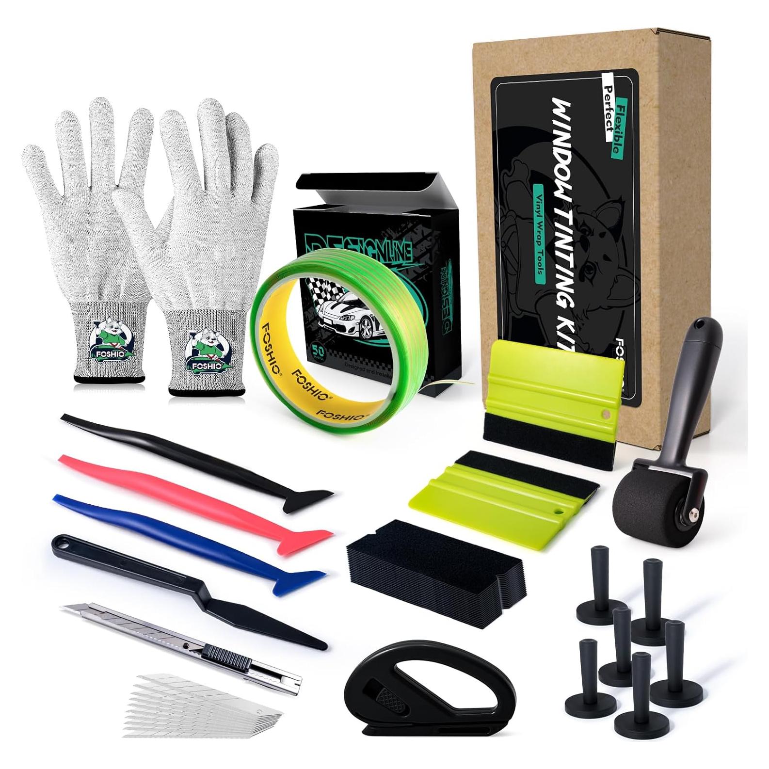 Kit de Herramientas para Envoltura de Vinilo FOSHIO 50M 6PCS