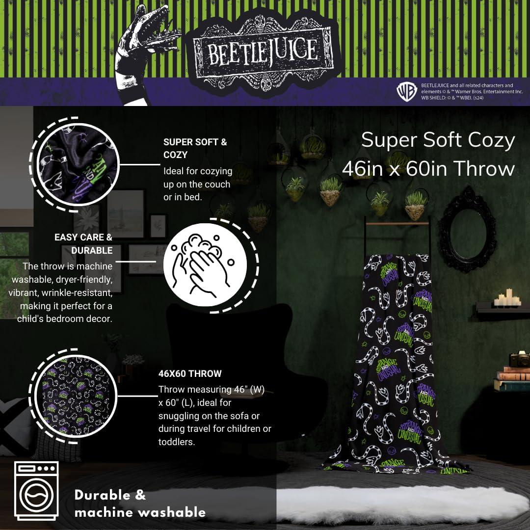 Manta de Peluche Franco Beetlejuice 116x152 cm Suave