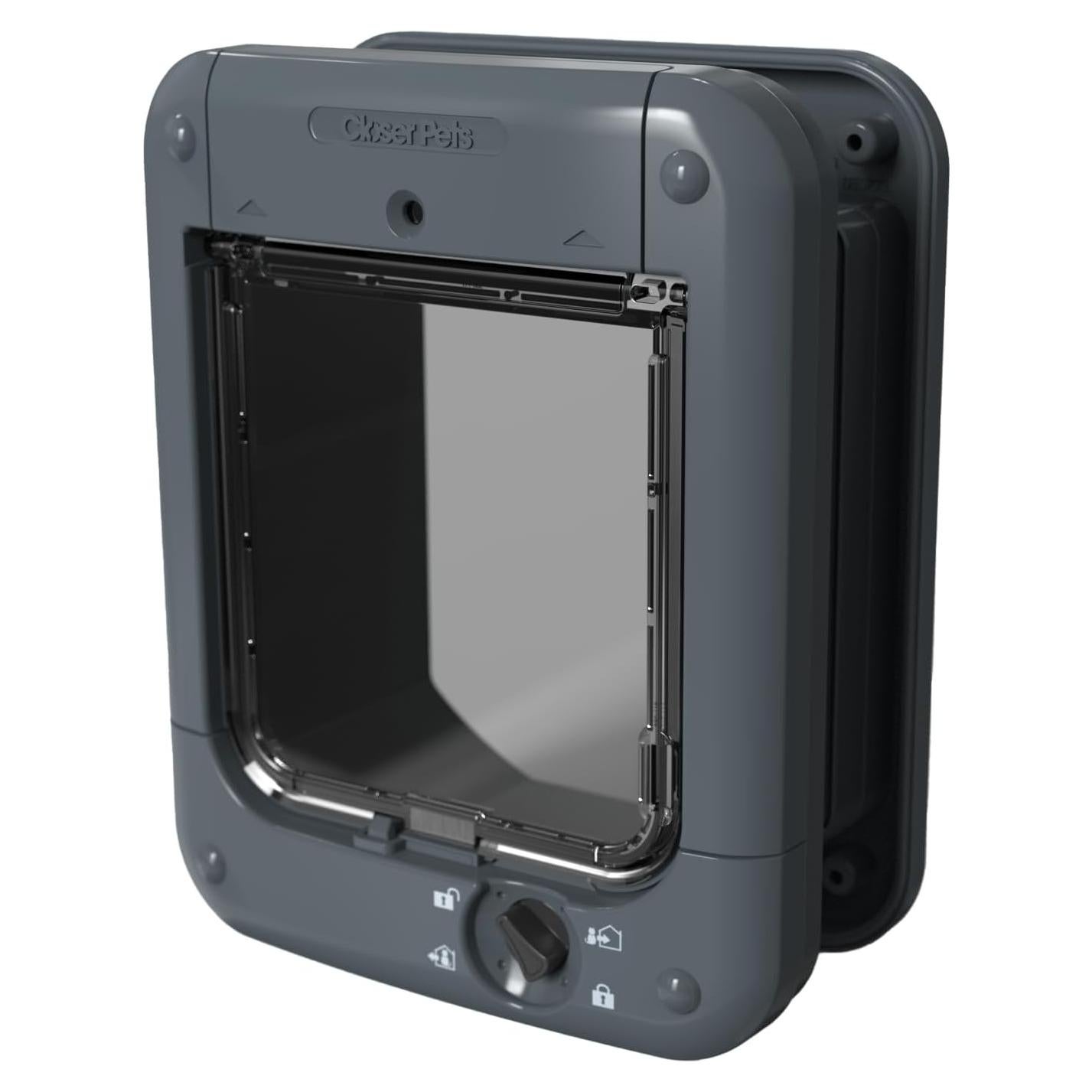 Puerta para Gatos Closer Pets CP360W Gris - Control Microchip