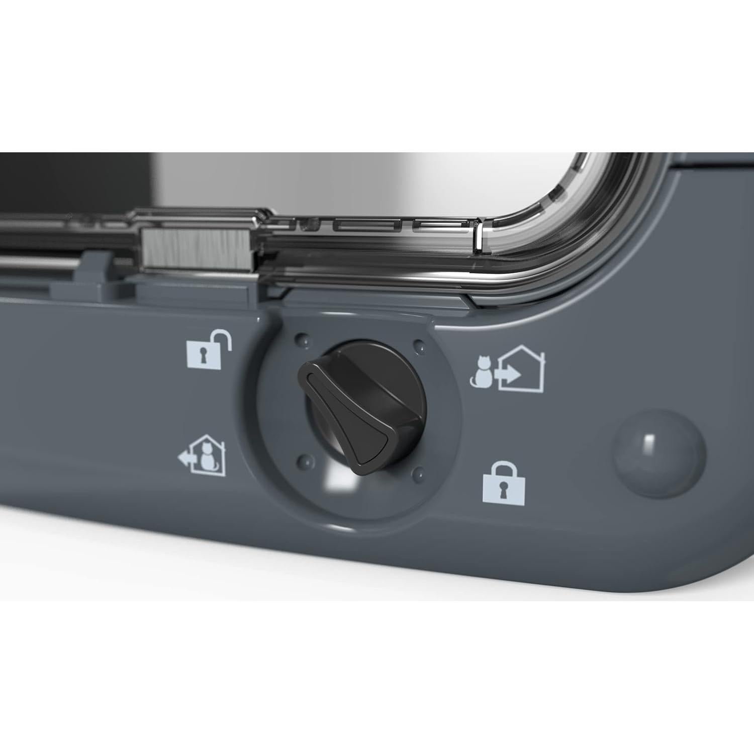 Puerta para Gatos Closer Pets CP360W Gris - Control Microchip