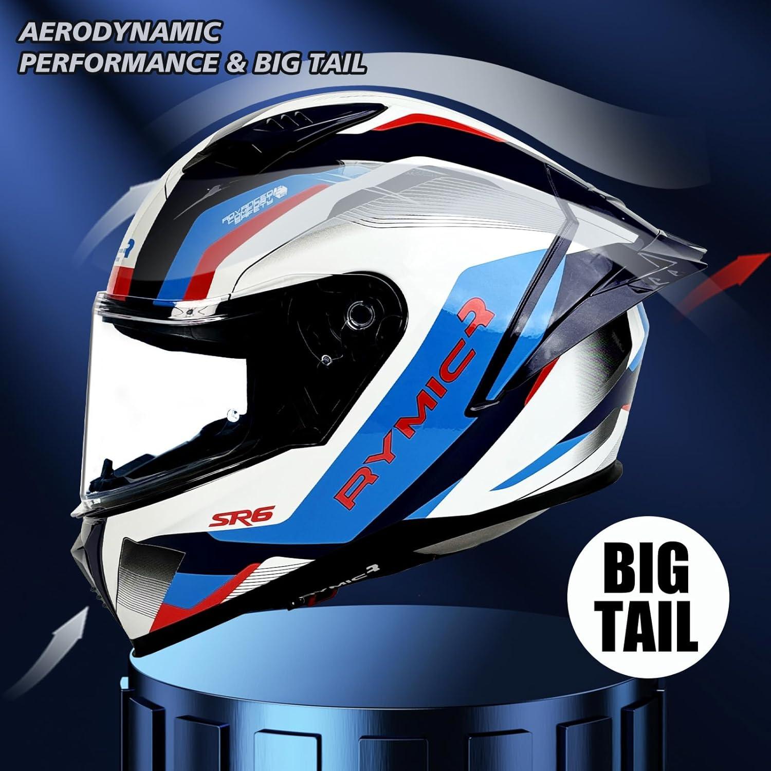 Casco de Moto RYMIC SR6 Integral con Visores Claro y Ahumado