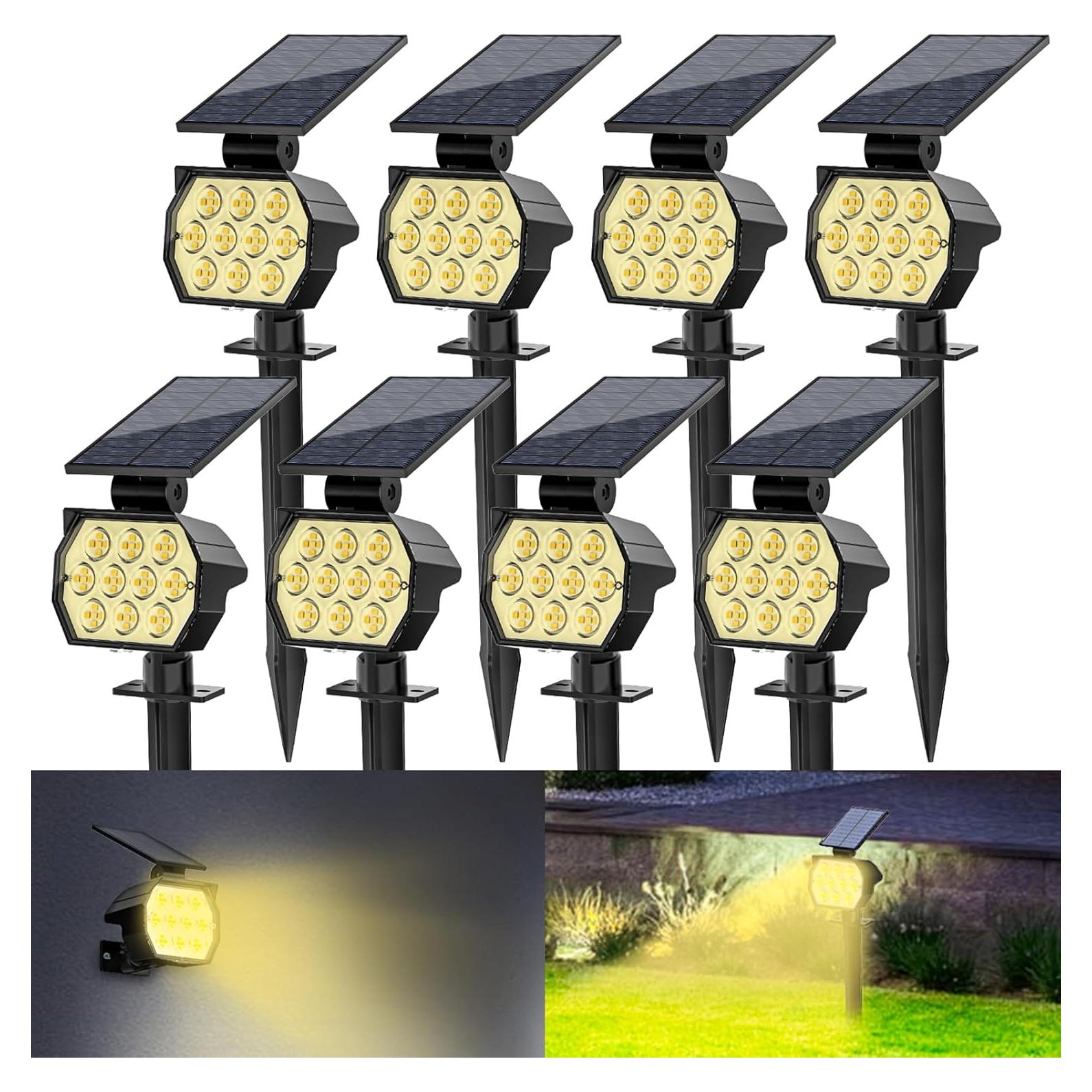 Luces Solares Flaow 8 Paquete 50 LED IP67 Jardín Exterior