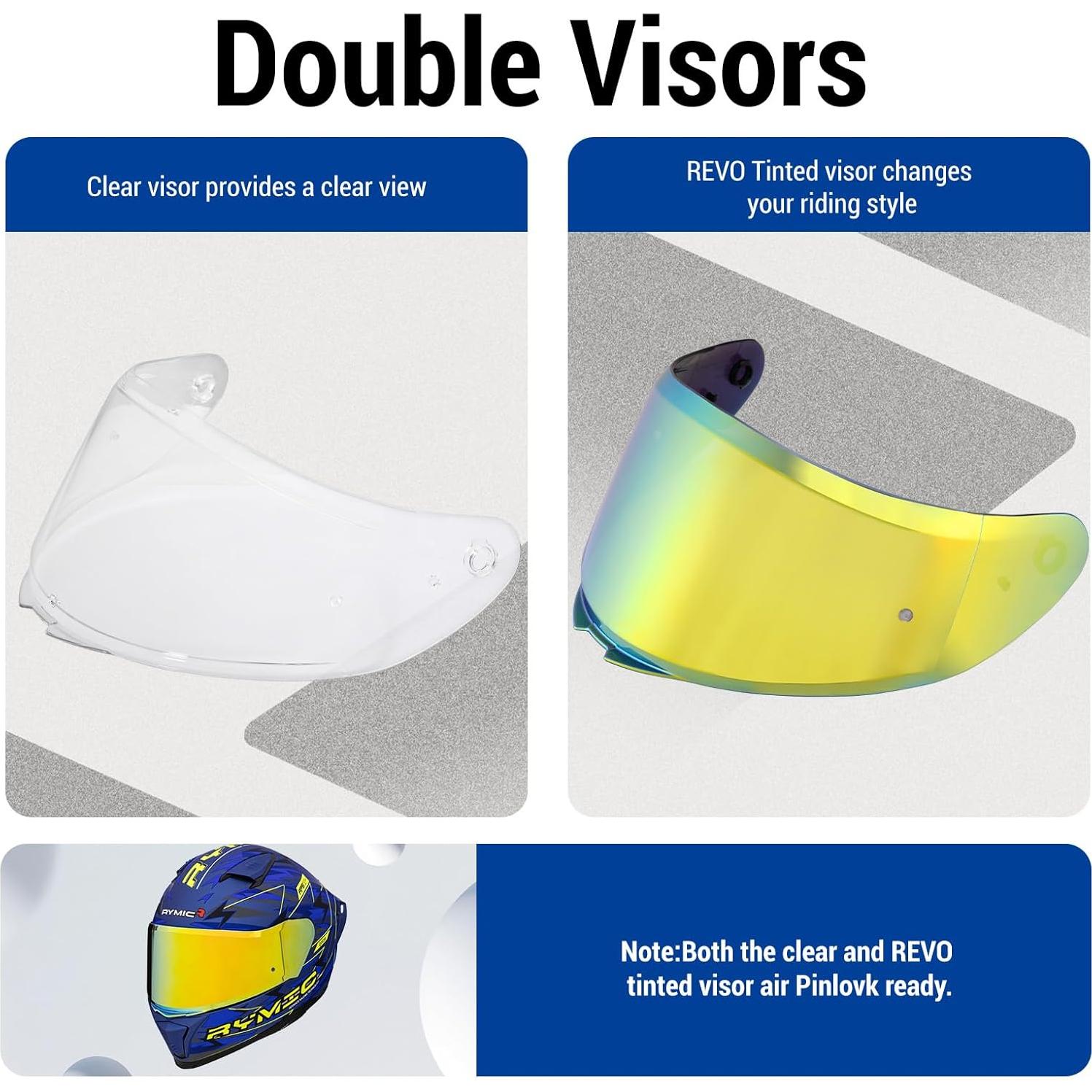 Casco RYMIC SR6 cara completa con viseras y ventilación