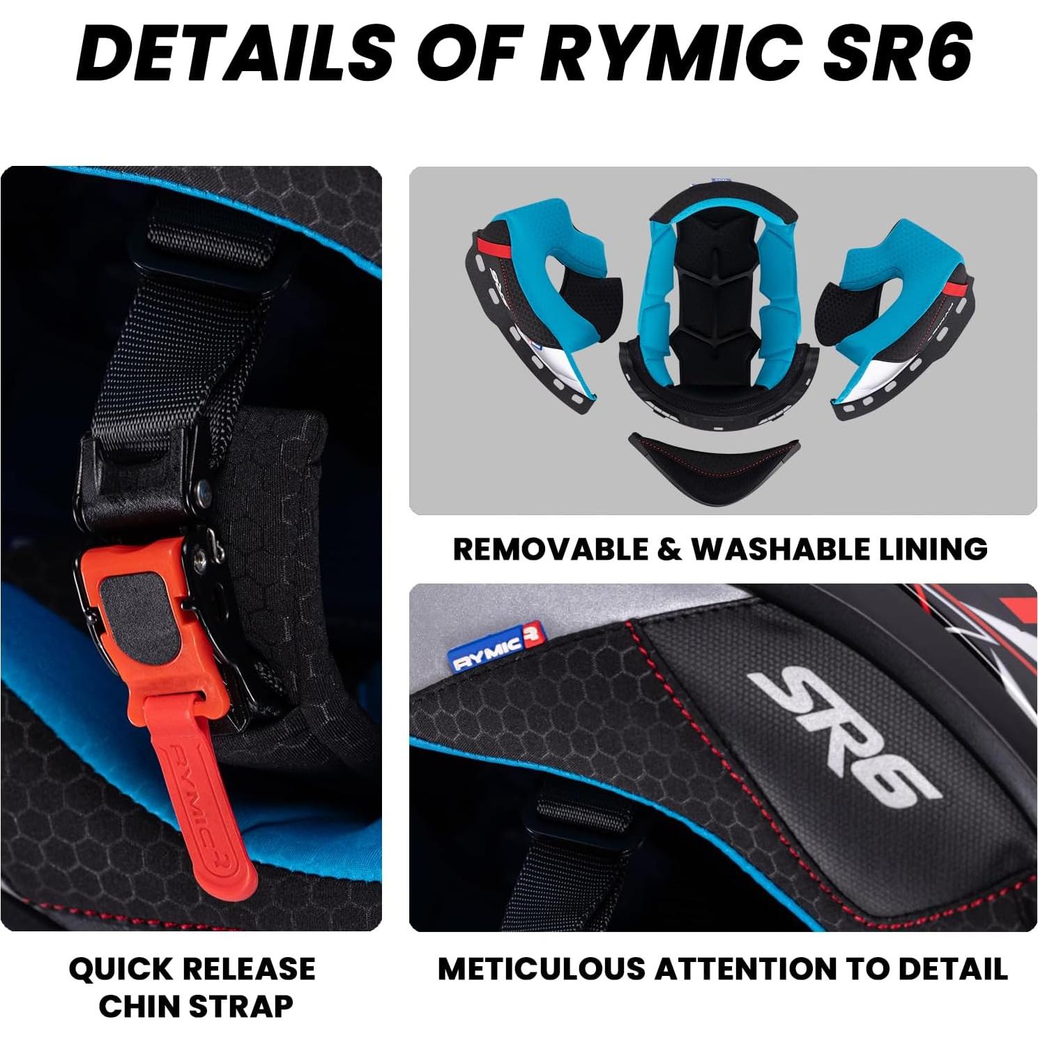 Casco RYMIC SR6 cara completa con viseras y ventilación