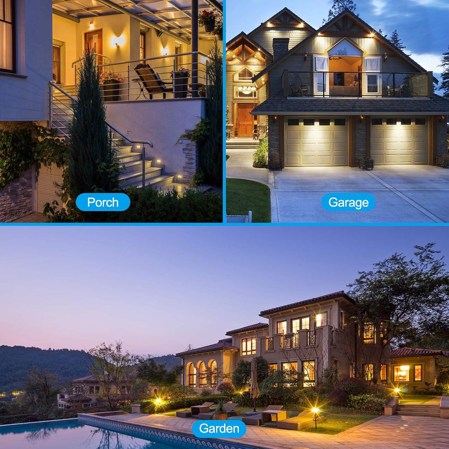 Bombillas LED Dusk to Dawn Qualilux 9.5W 3000K Paquete de 4