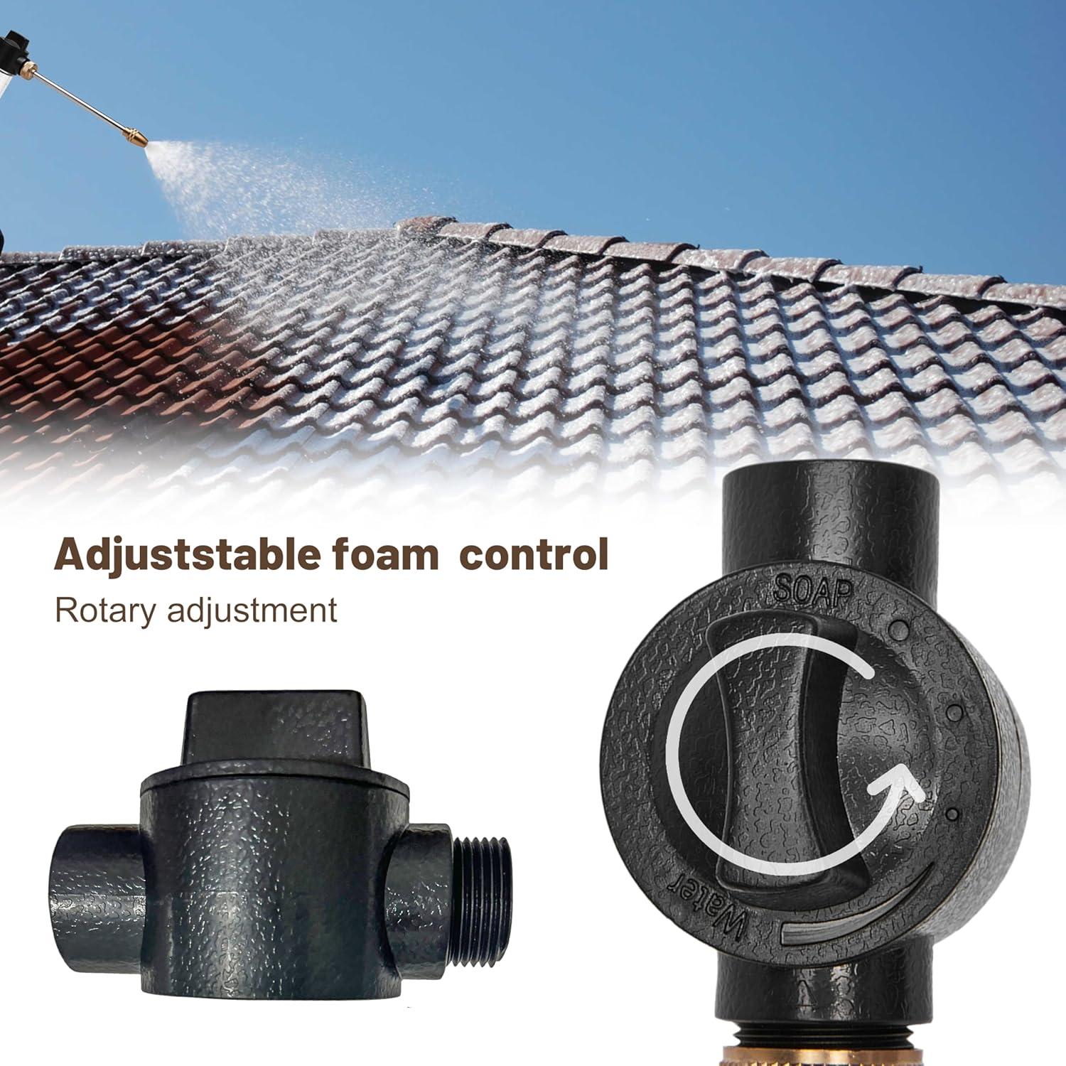 Rociador de espuma AjiuSir con boquilla de metal y toalla