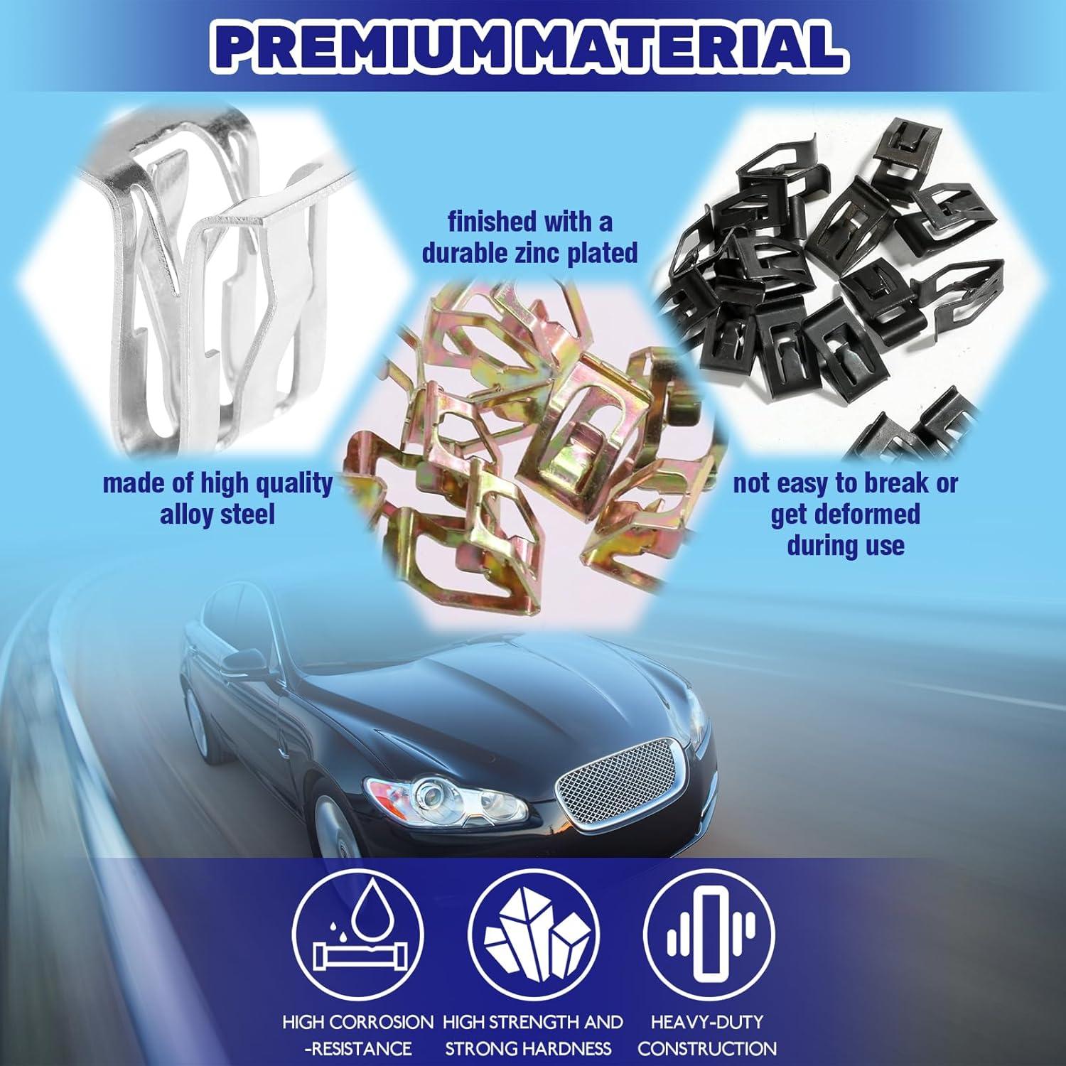 Juego de Clips de Resorte Waltool 104 Pcs para Automóviles