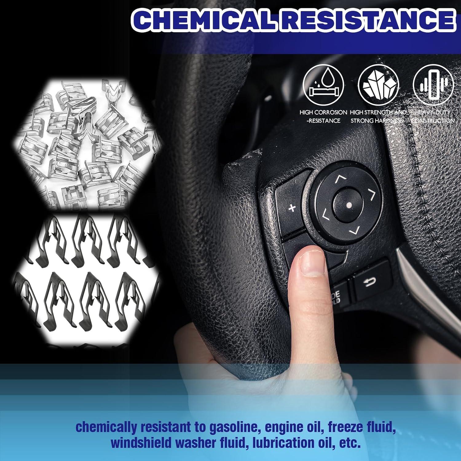 Juego de Clips de Resorte Waltool 104 Pcs para Automóviles