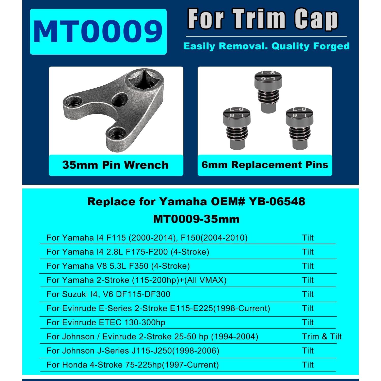 Llave de Pasador Camoo MT0009 35mm para Trim/Tilt SHOWA