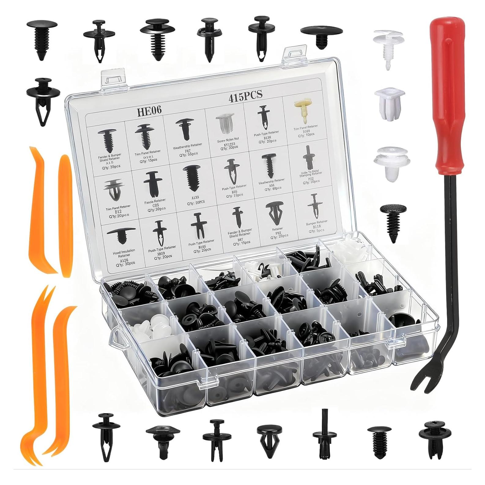 Kit de Clips de Retención de Coche 415PCS - Sujetadores Universales