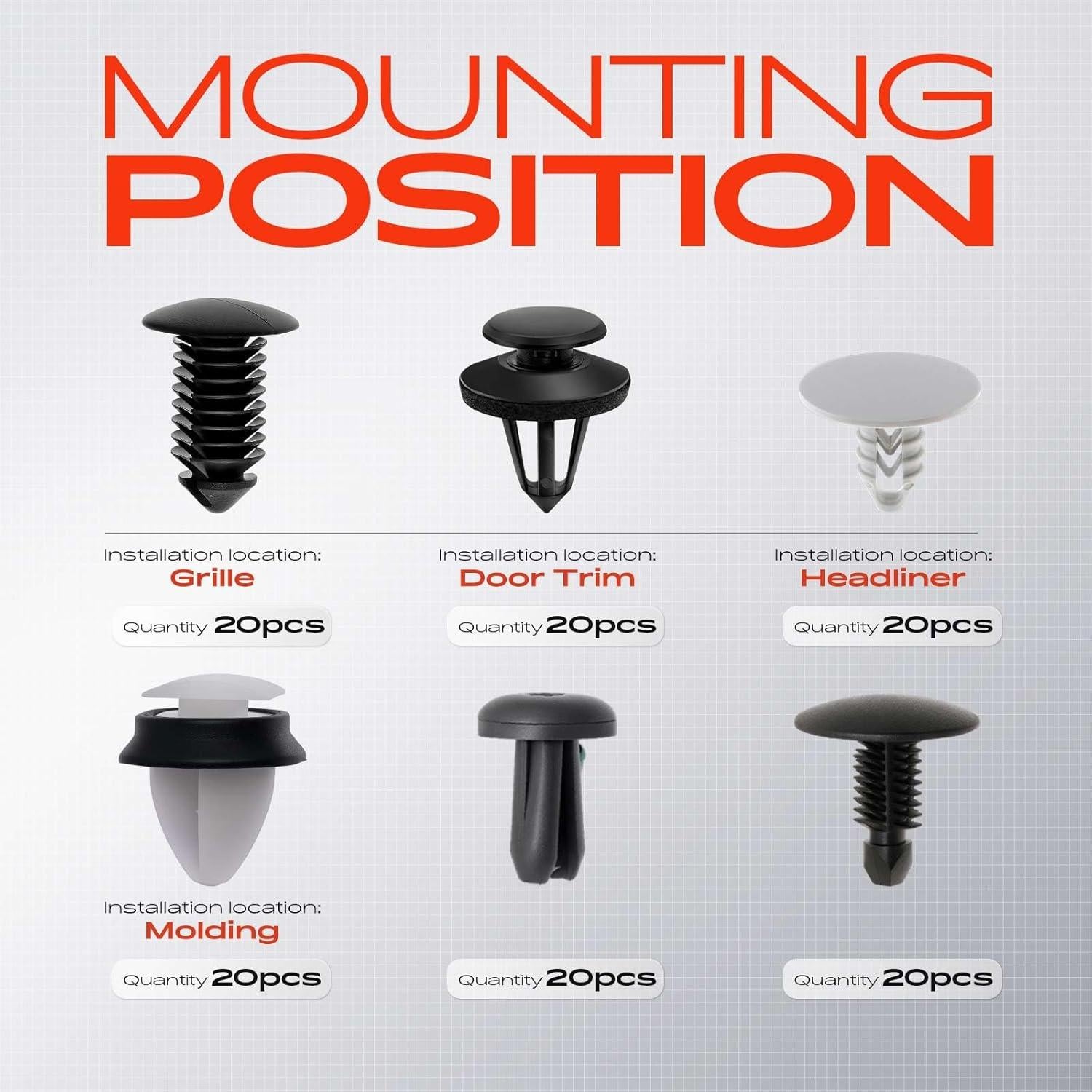 Kit de Clips de Retención A-Premium 120 PCS para Ram Promaster