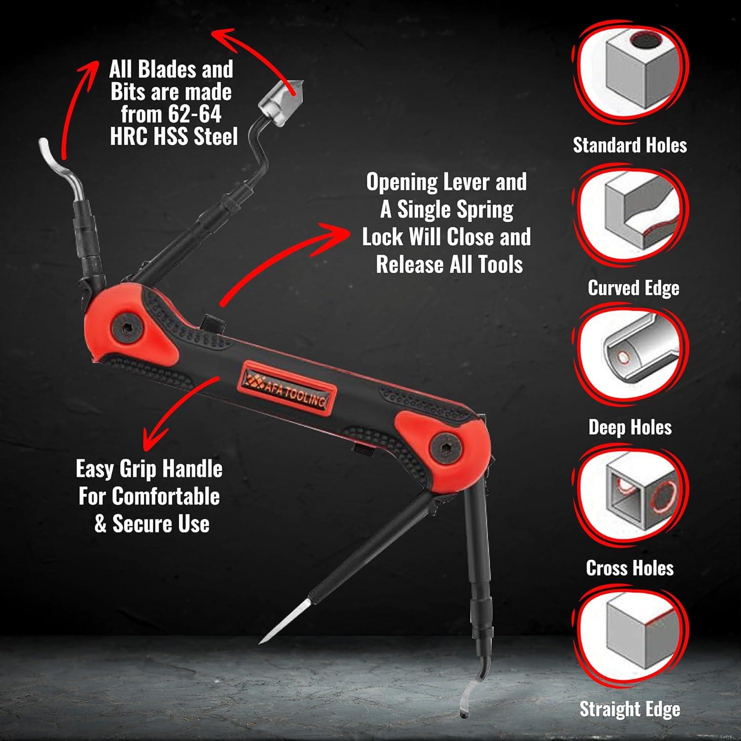 Herramienta de Desbarbado 4-en-1 AFA Tooling - Metal, PVC, 3D