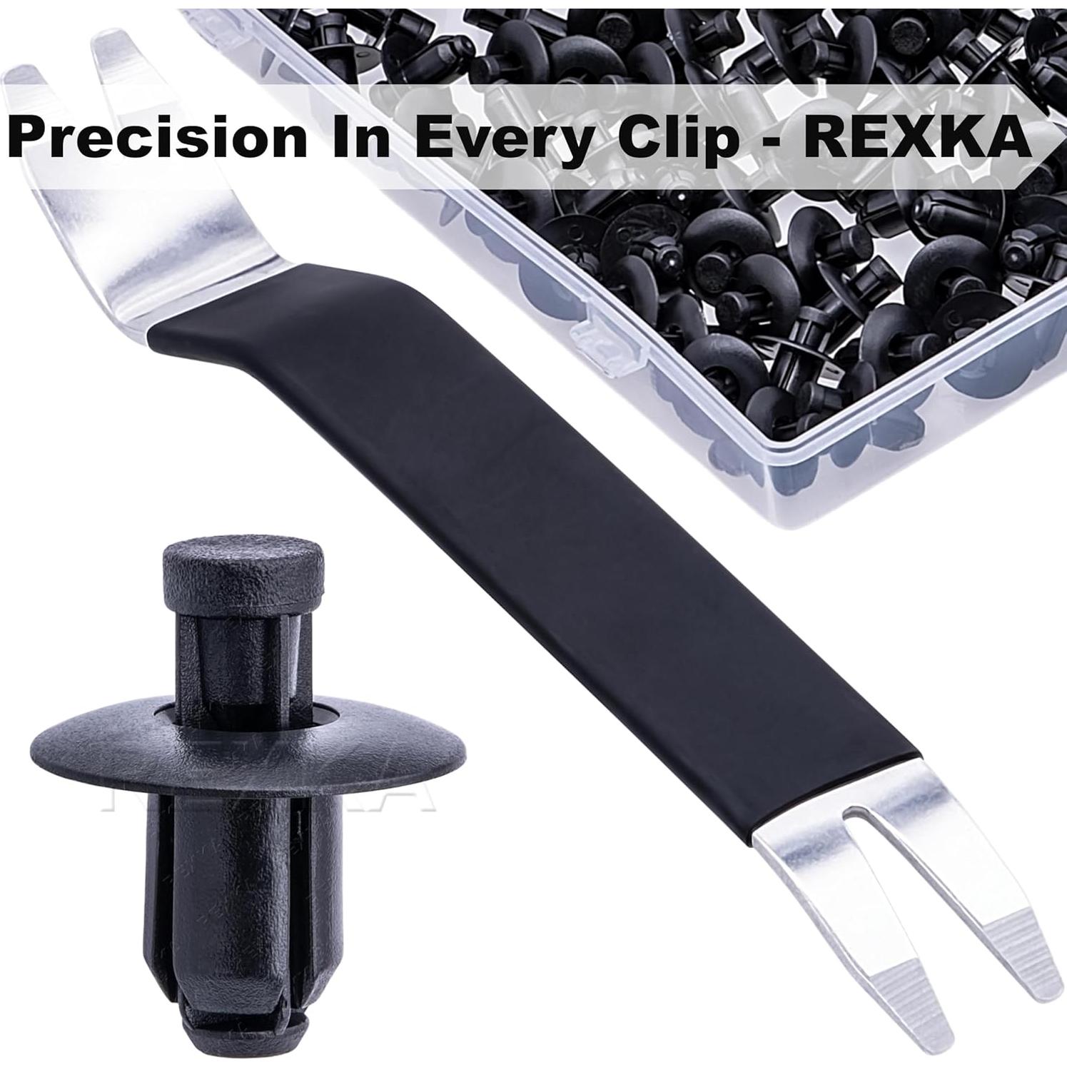 Clips de Nylon Negro Rexka 50pcs 15mm x 10mm para Automóviles