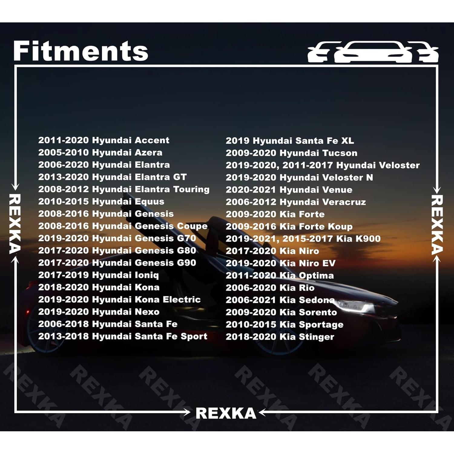 Clips de Nylon Negro Rexka 50pcs 15mm x 10mm para Automóviles