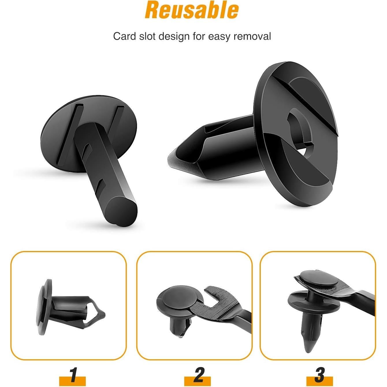 Clips de Remache GOOACC 100PCS Nylon 20mm para GM Ford