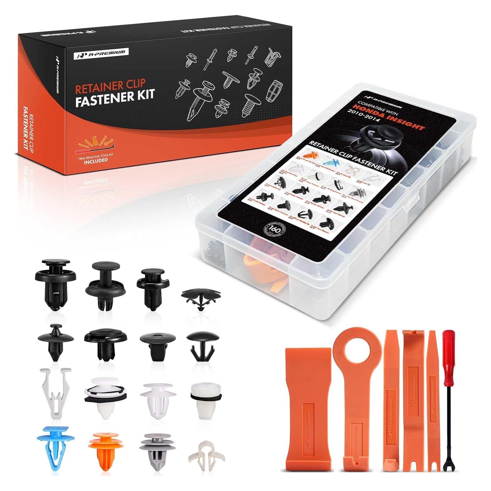 Kit de Clips de Retención A-Premium 160 Piezas para Honda Insight 2010-2014