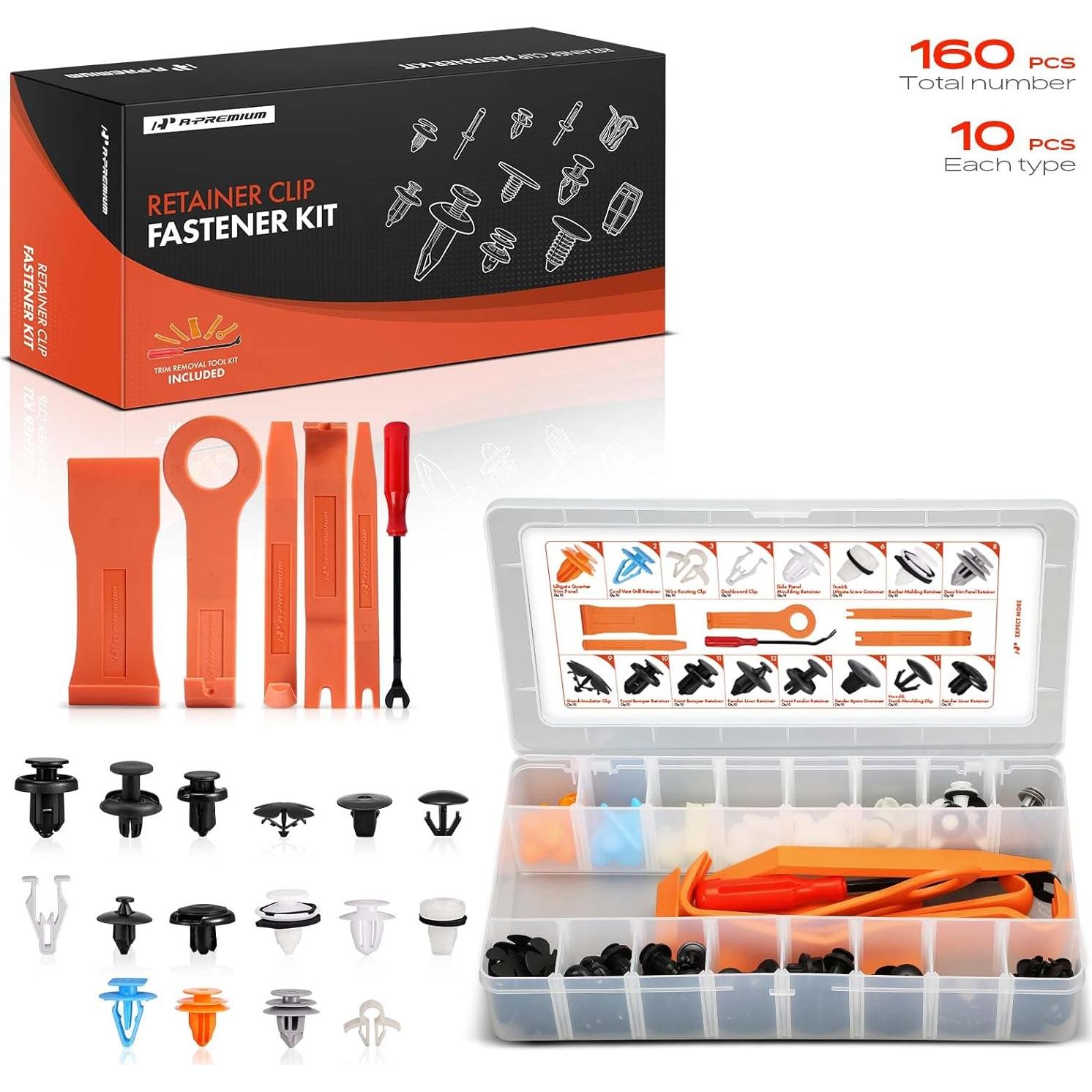 Kit de Clips de Retención A-Premium 160 Piezas para Honda Insight 2010-2014