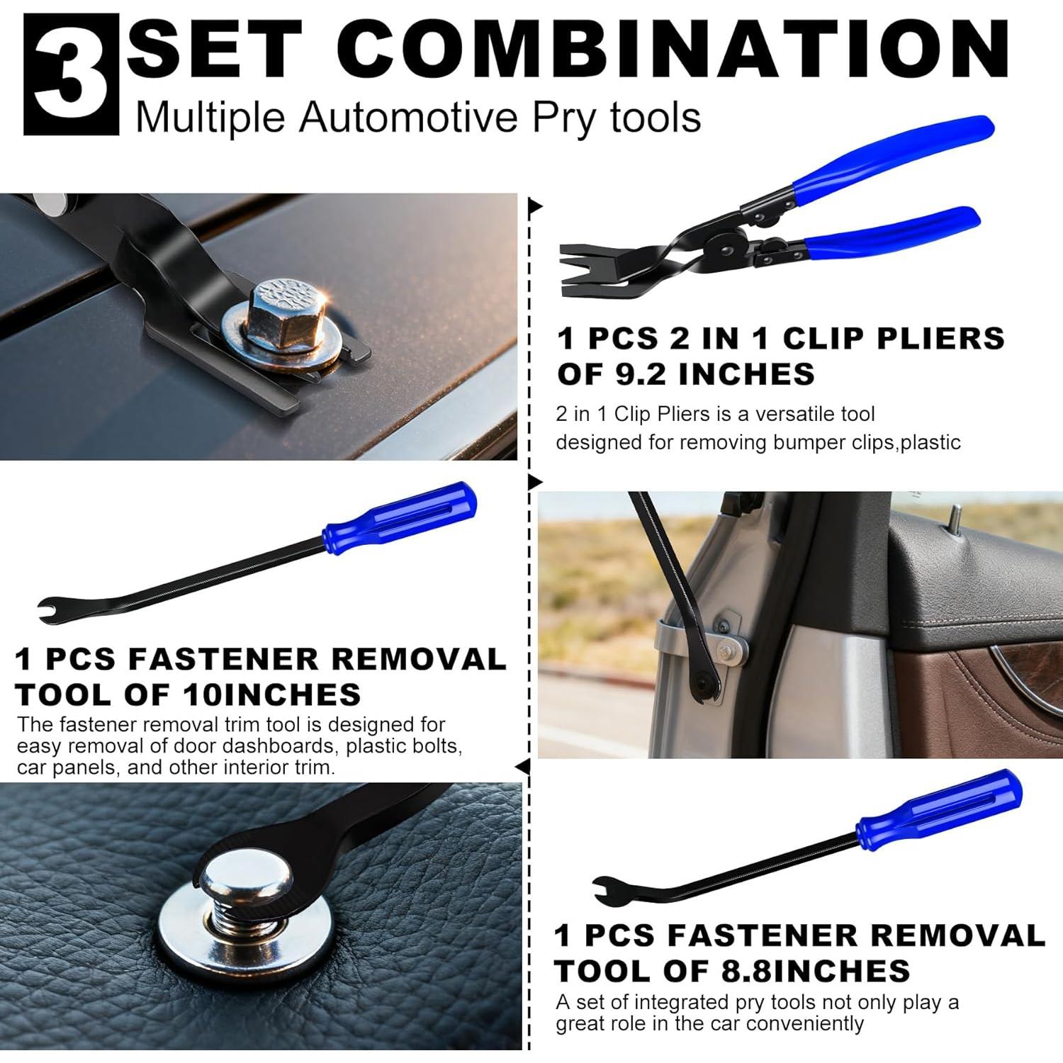 Kit de Herramientas de Extracción de Clips Zecirl 3 Pcs Azul