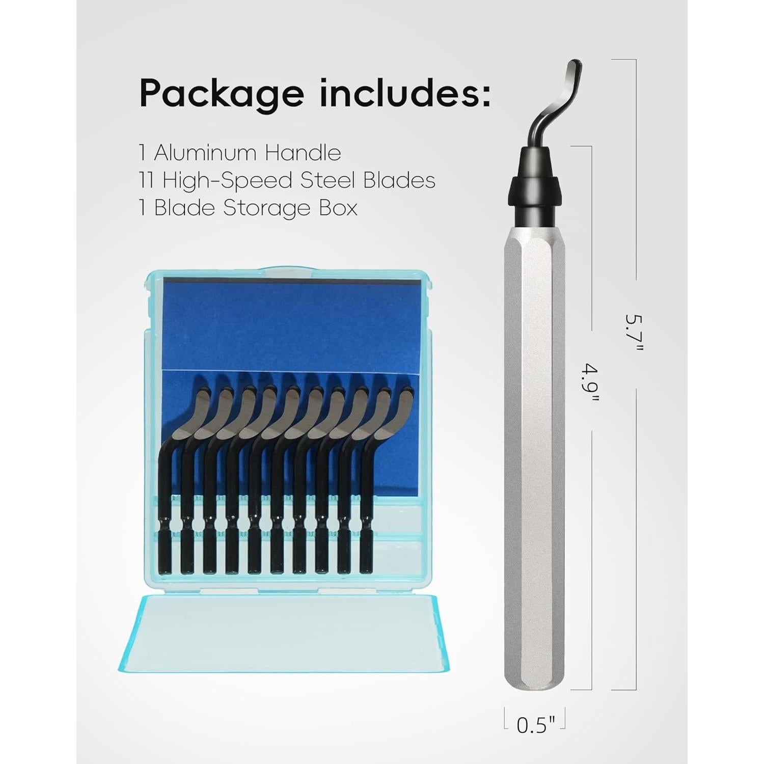 Herramienta de Desbarbado Voltrish con 11 Cuchillas de Acero