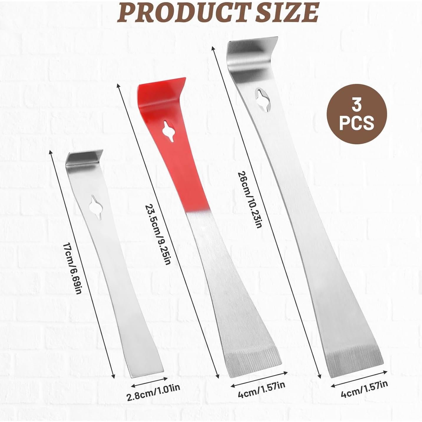 Juego de 3 Palancas de Acero Inoxidable para Apicultura