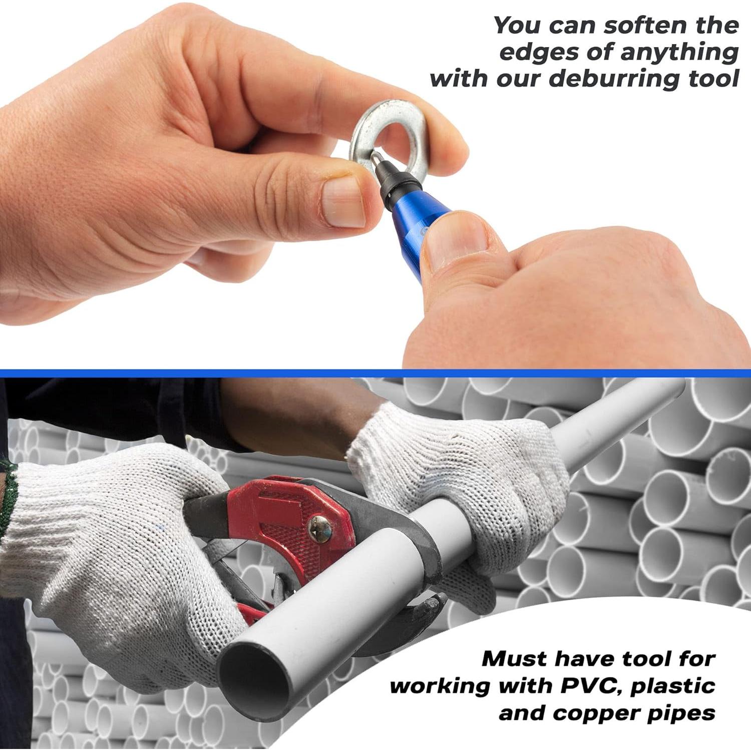 Kit de Desbarbado BroadBasic con 20 Cuchillas de Acero Rápido