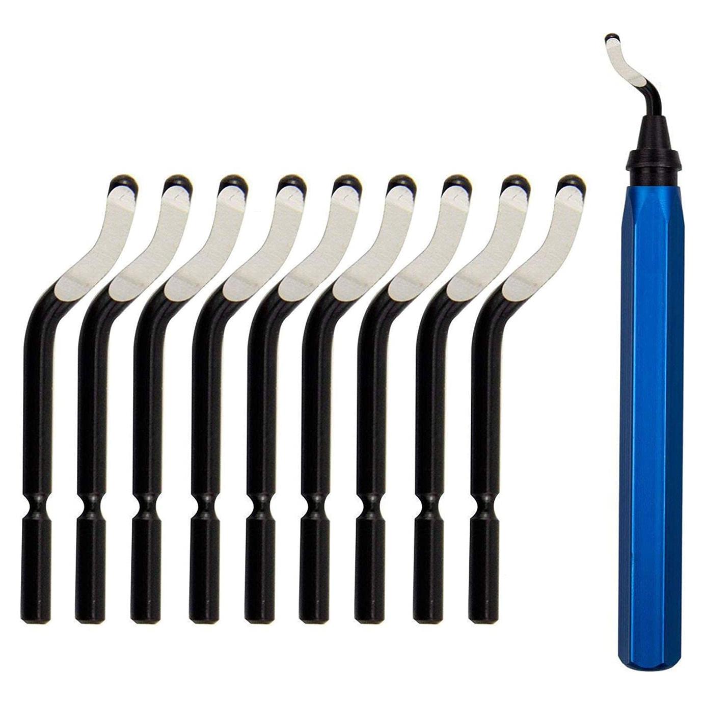 Herramienta de Desbarbado HSS con 10 Cuchillas - Mango Antideslizante