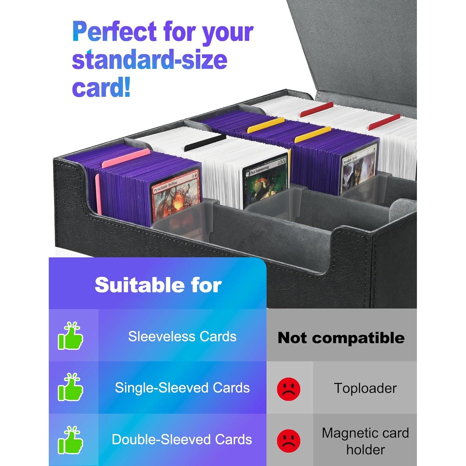 Caja de Almacenamiento de Cartas UAONO 2400+ Rojo y Blanco