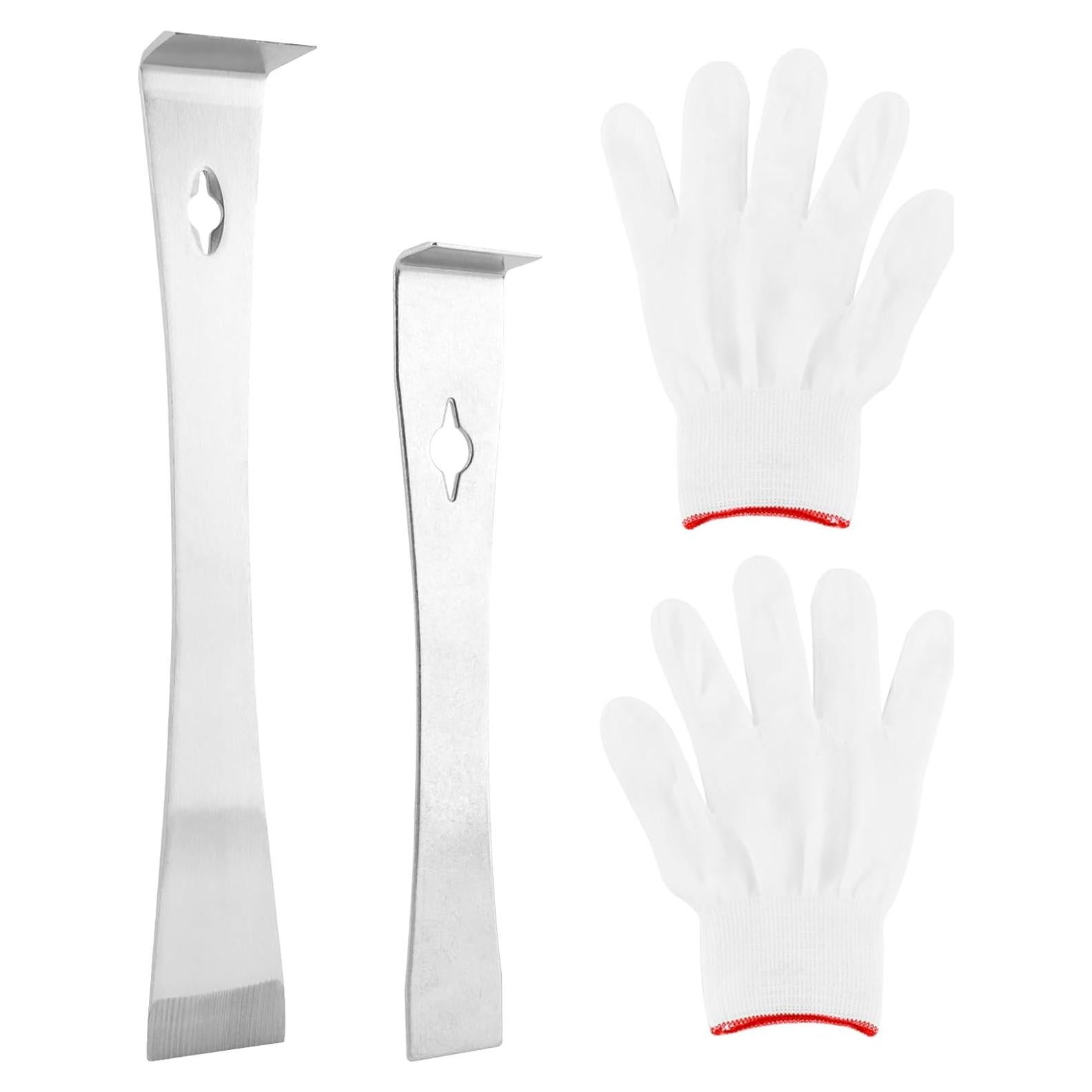 Juego de Raspadores de Barra de Palanca Acero Inoxidable 2 Piezas