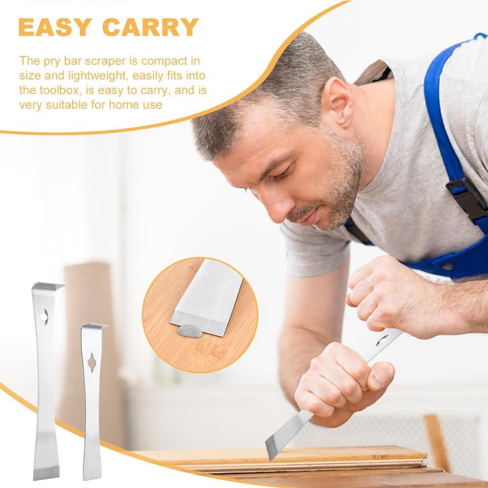 Juego de Raspadores de Barra de Palanca Acero Inoxidable 2 Piezas