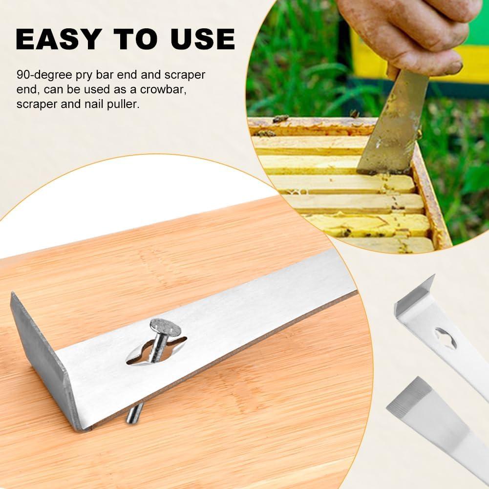 Juego de Raspadores de Barra de Palanca Acero Inoxidable 2 Piezas