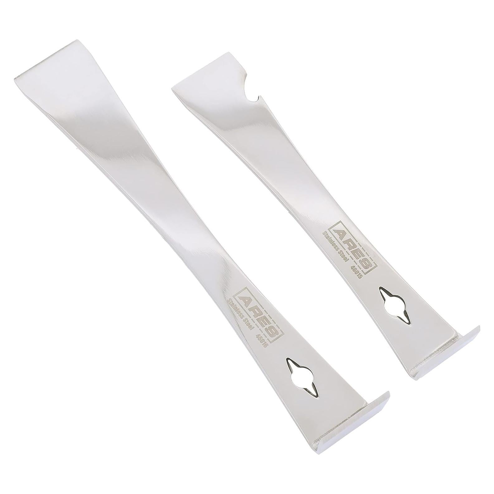 Juego de Raspadores de Acero Inoxidable ARES 2 Piezas 1.40 y 1.53 cm